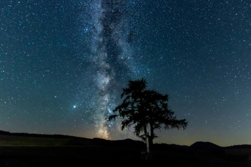 mliečná dráha nad krížom-Šuňava